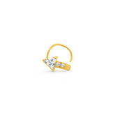 22K Gold Arrow Nose Pin